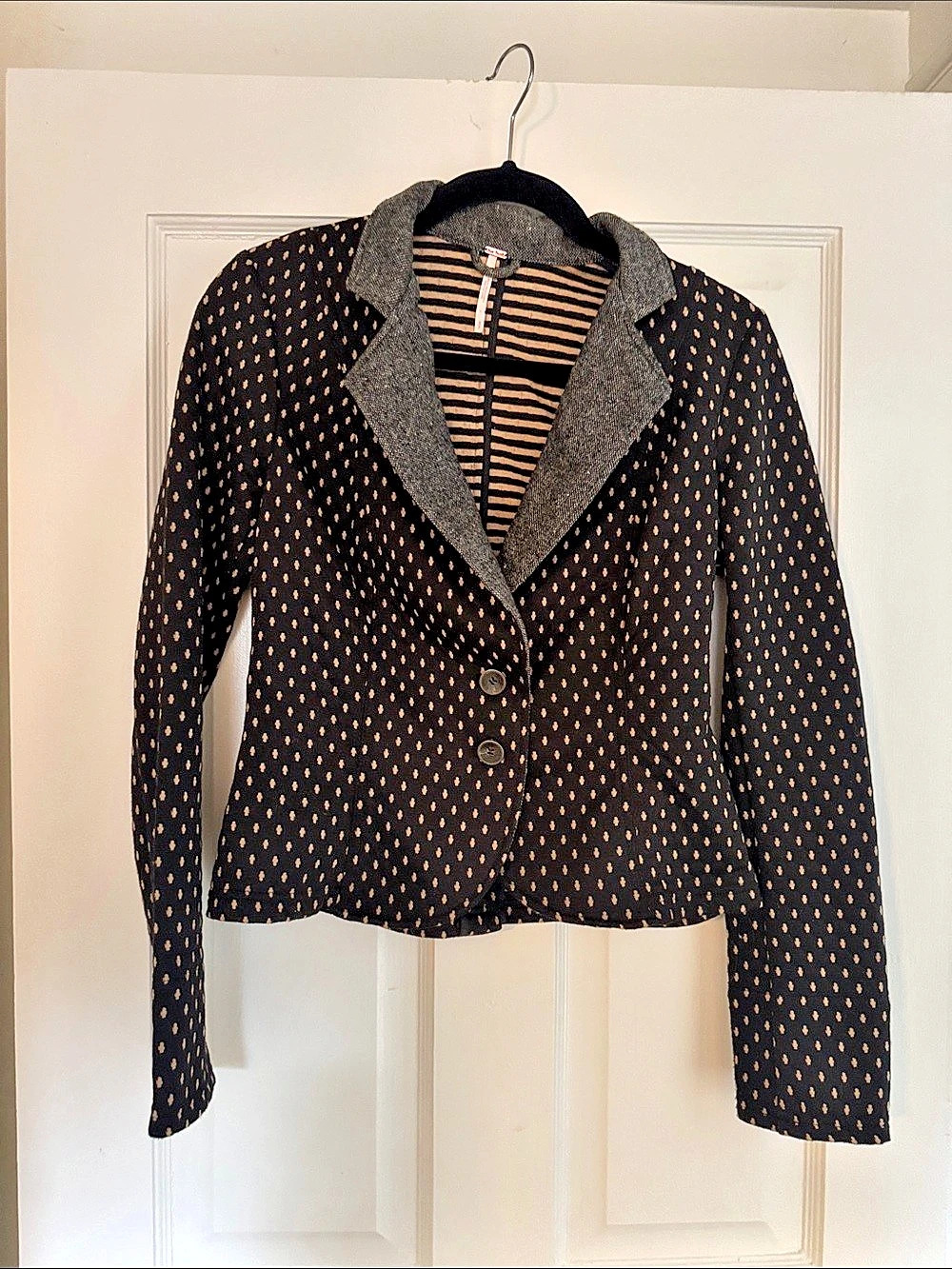 Free People Patterned Blazer Size Small - Picture 2 of 7